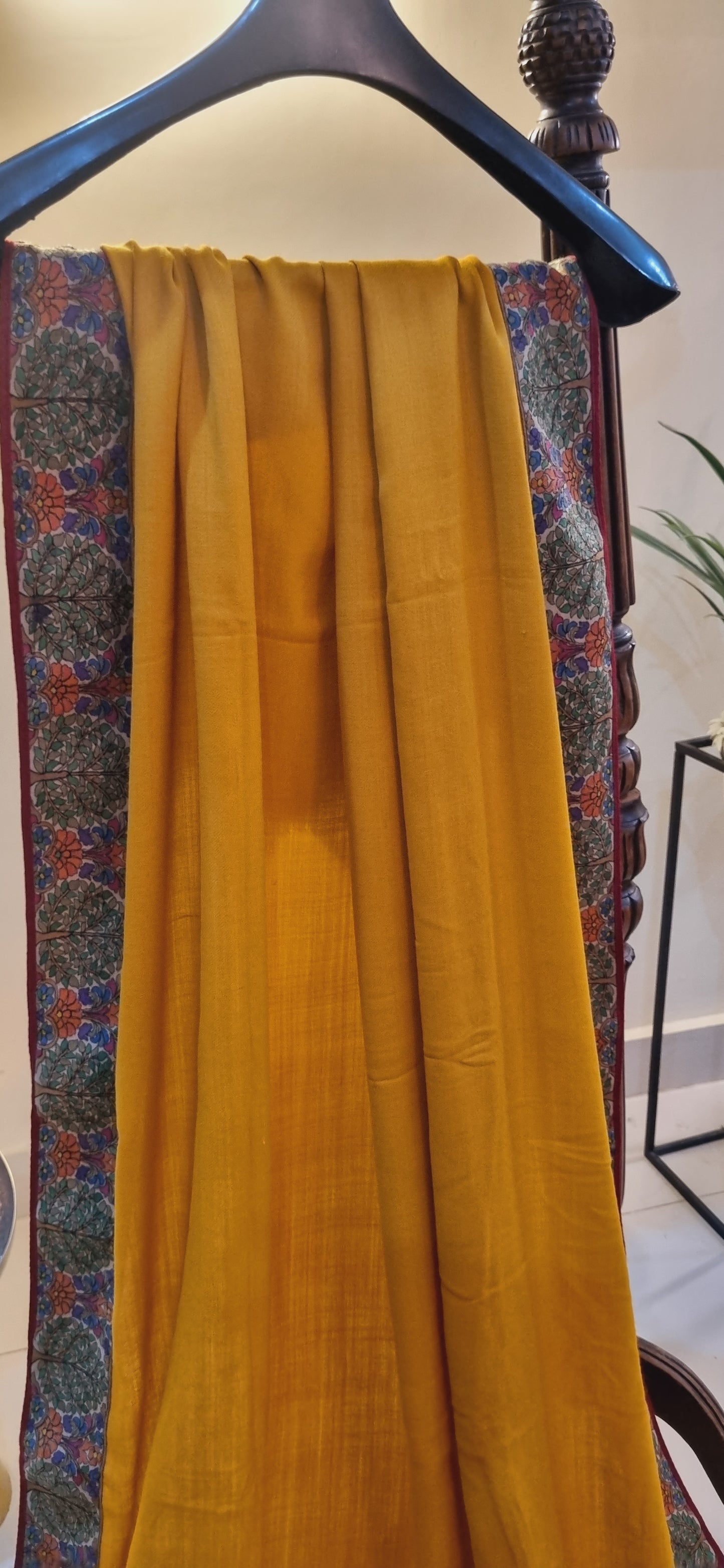 Kalamkar border Pashmina