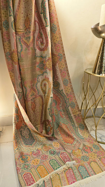 Reversible gandhara moonlight kaani: Pashmina