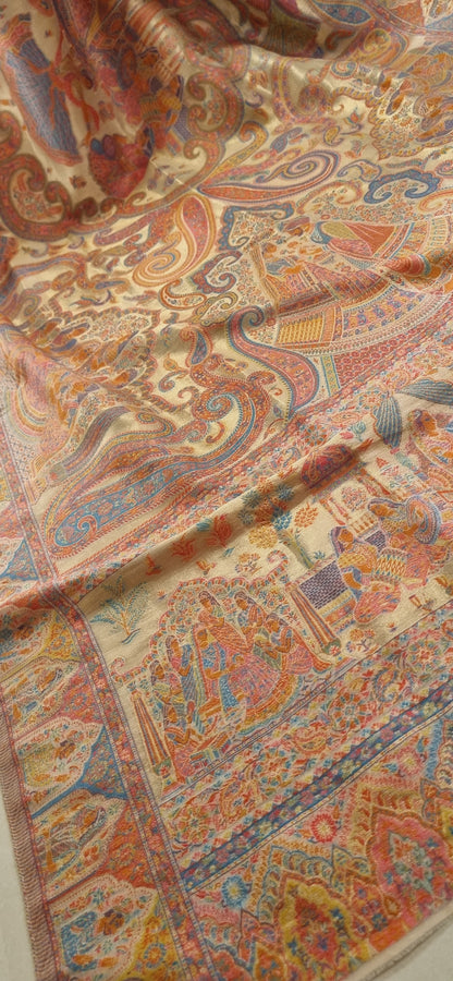 Laila's moonlight silky kaani shawl