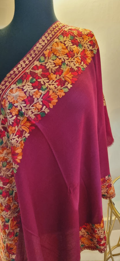 Embroidered minishawl